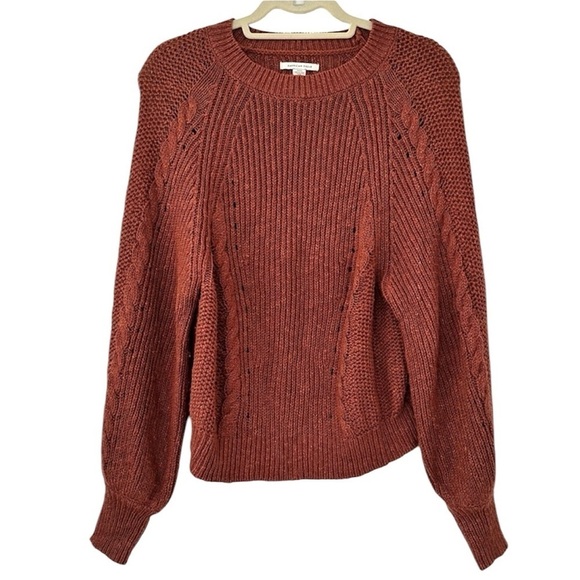 American Eagle Knit Cotton Blend Sweater Womens Medium - Picture 1 of 7